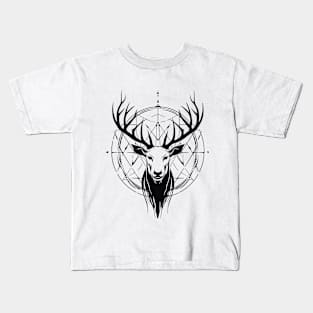 Stag Deer Animal Freedom World Wildlife Wonder Vector Graphic Kids T-Shirt